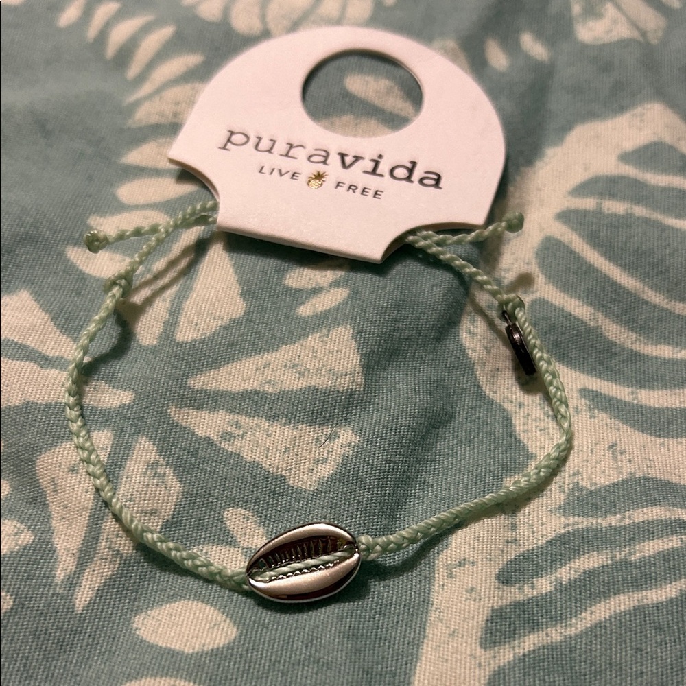 Pura Vida Cowrie Silver Bracelet